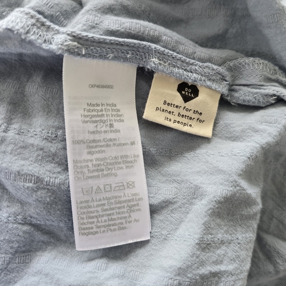 Madewell Light Blue V-Neck Blouse S - Picture 6 of 6